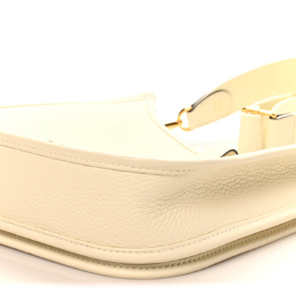 Hermes Taurillon Clemence Evelyne 23 Poche III Cream 10 of 10