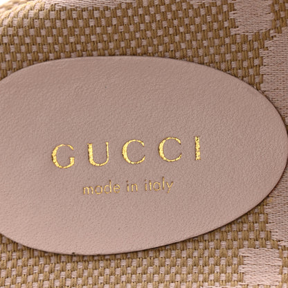 Gucci Monogram Jumbo GG Angelina Platform 55mm Slide Sandals 37 Beige Perfect Pink 6 of 9