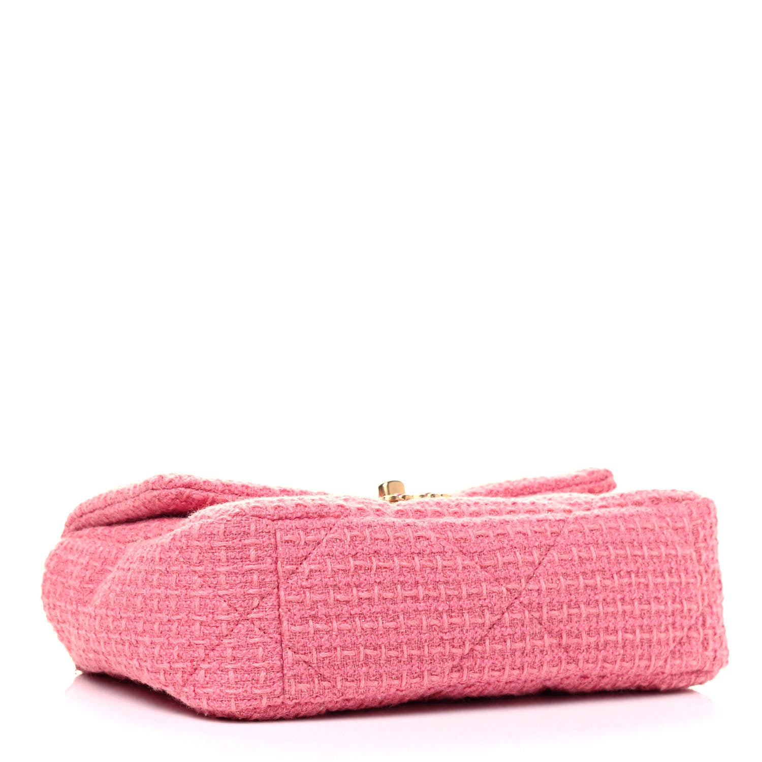 Chanel Metallic Tweed Quilted Medium Chanel 19 Flap Pink 3 of 4