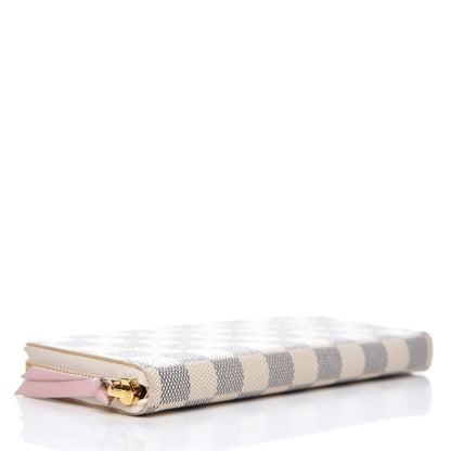 Louis Vuitton Damier Azur Clemence Wallet Rose Ballerine 4 of 7