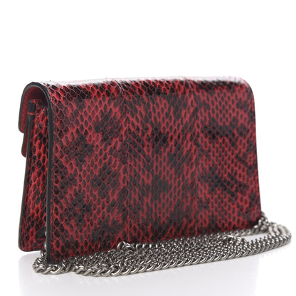 Gucci Snakeskin Super Mini Dionysus Shoulder Bag Red 2 of 8