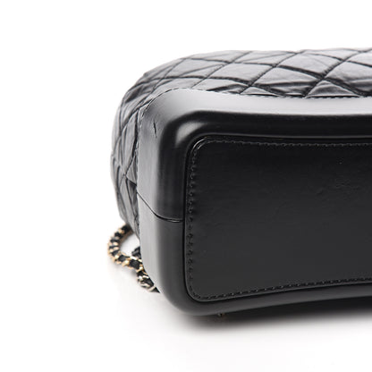 Chanel Aged Calfskin Quilted Gabrielle Backpack Black 7 of 10
