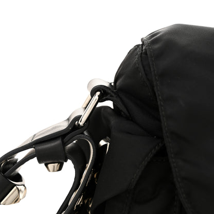 Prada Nylon New Vela Studded Messenger Black White 15 of 15