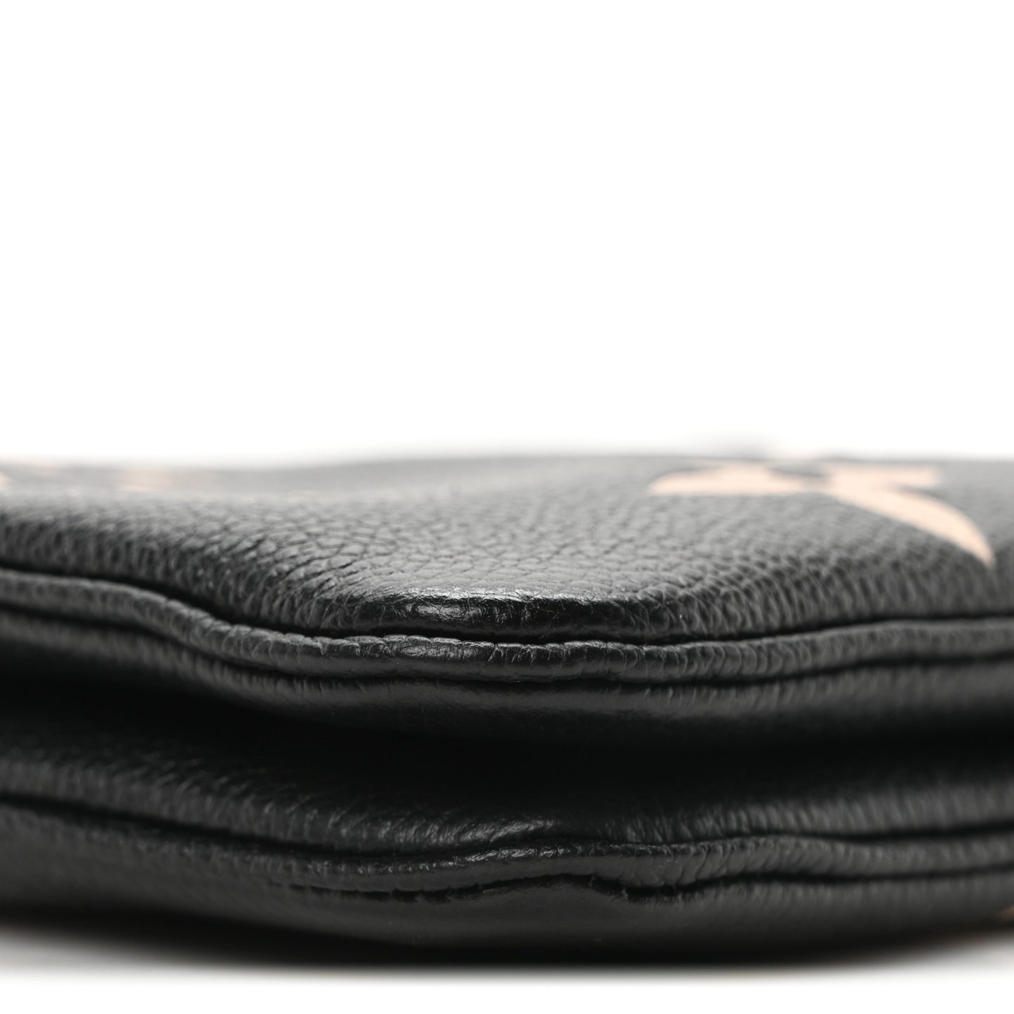Empreinte Monogram Giant Double Zip Pochette Black Cream