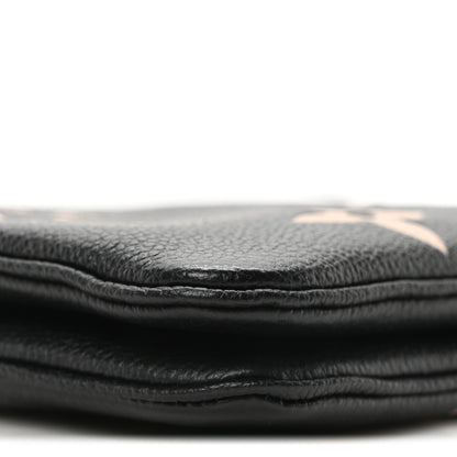 Louis Vuitton Empreinte Monogram Giant Double Zip Pochette Black Cream 8 of 9