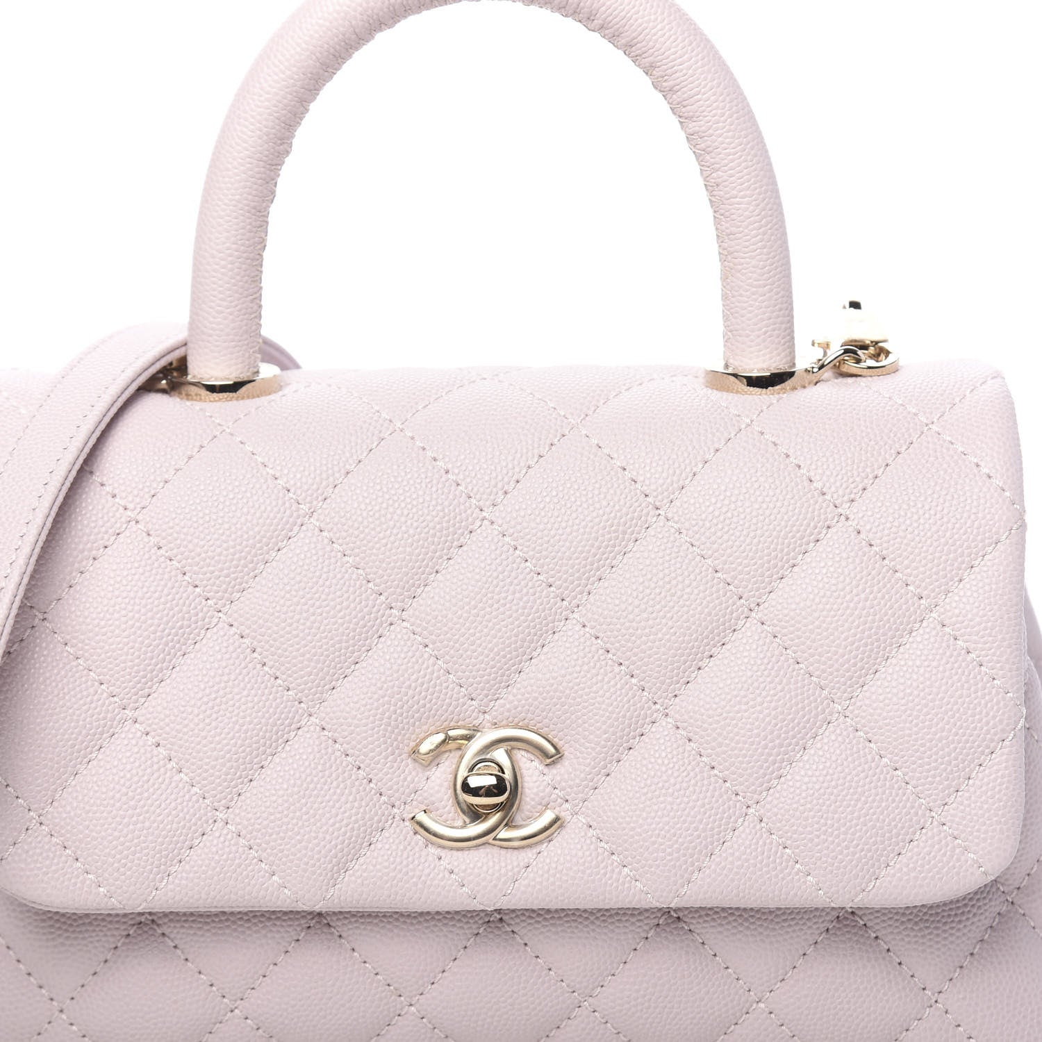 Chanel Caviar Quilted Mini Coco Handle Flap Lilas Lilac 10 of 10