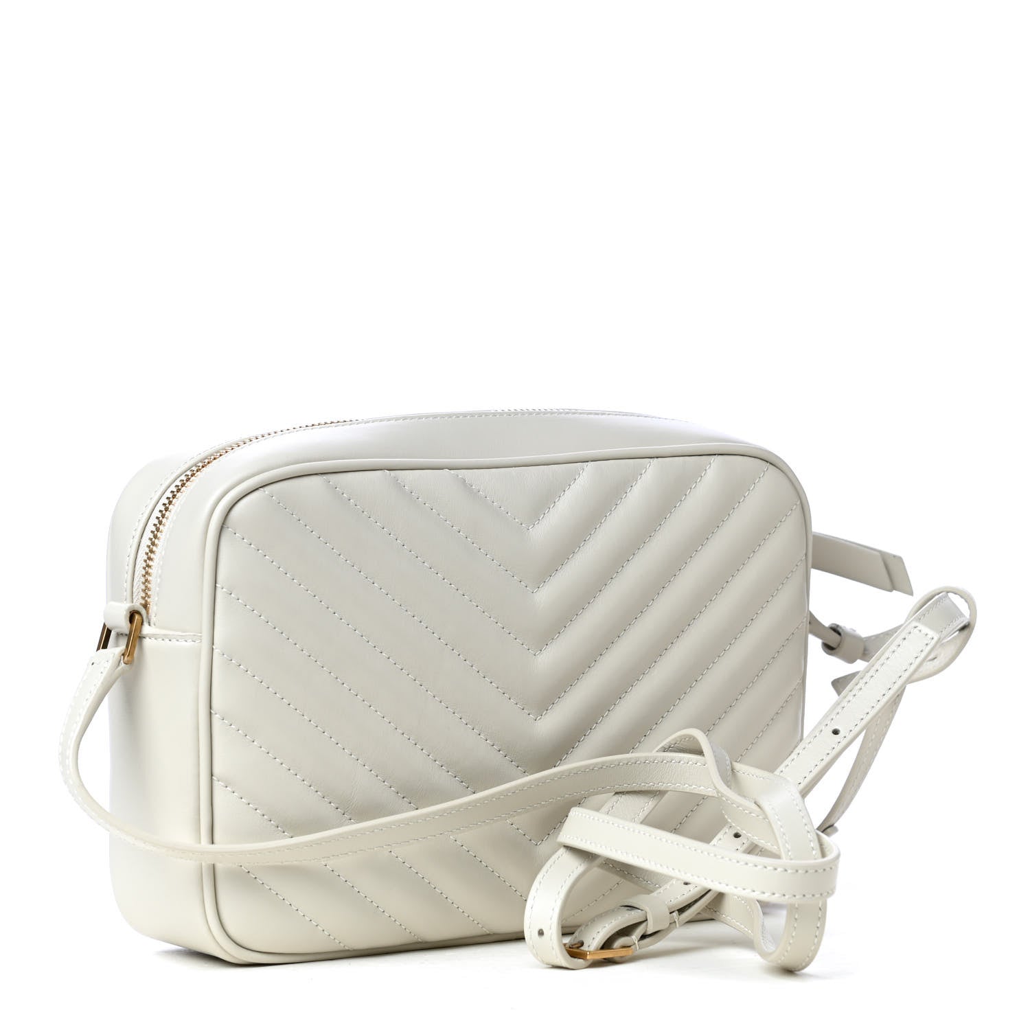 Saint Laurent Calfskin Matelasse Monogram Lou Camera Bag Crema Soft 3 of 8