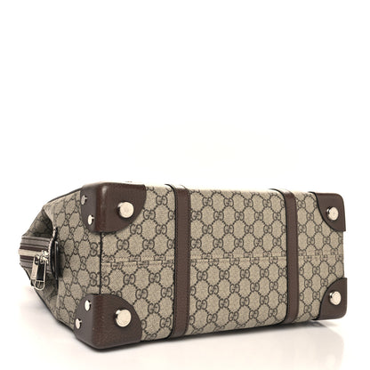 Gucci GG Supreme Monogram Textured Dollar Calfskin Medium Detail Tote Beige Ebony New Acero 3 of 11