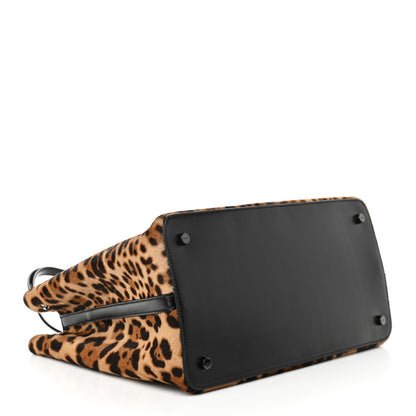 Alaia Faux Calf Hair Calfskin Leopard Print Mina 32 Bag Mordore Black 4 of 8