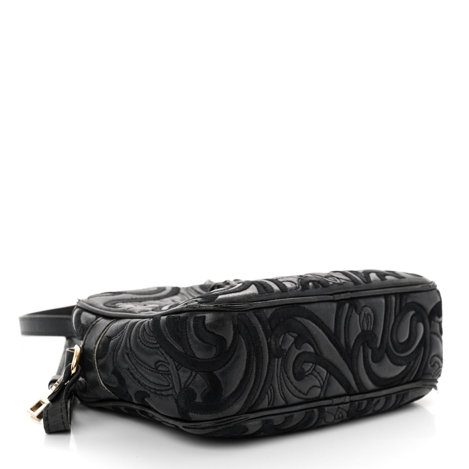 Versace Nappa Embroidered Baroque Palazzo Camera Bag Black 4 of 14