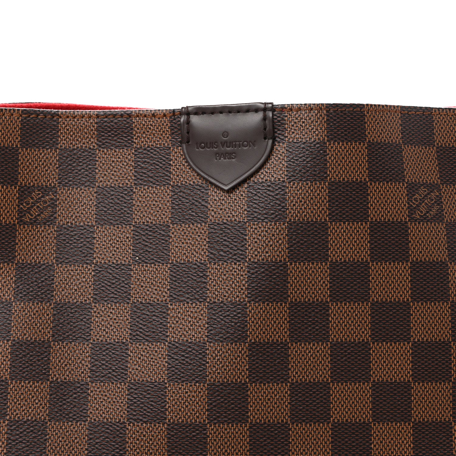 Louis Vuitton Damier Ebene Caissa Hobo Cherry 7 of 10