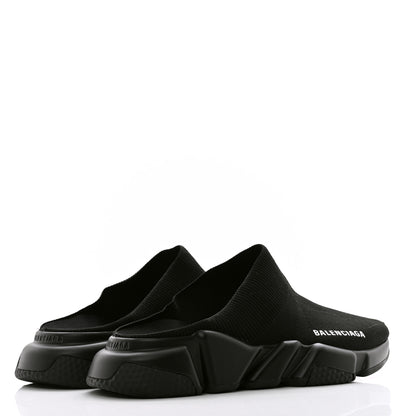 Balenciaga Neoprene Knit Womens Speed Sneakers Mules 38 Black 4 of 9