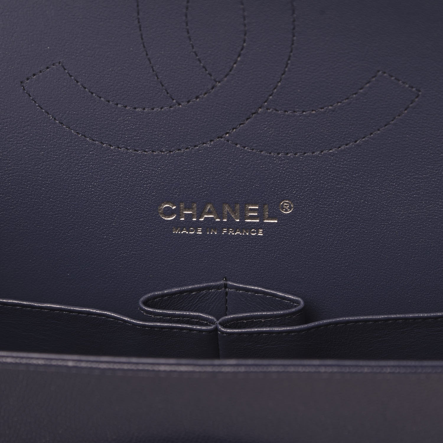Chanel Caviar Quilted Jumbo Double Flap Navy Blue 6 of 12