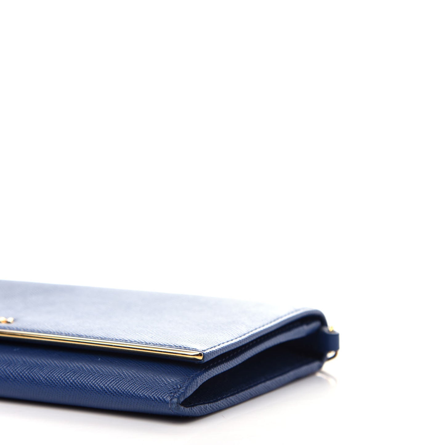 Saffiano Metal Bar Chain Wallet Bleuette