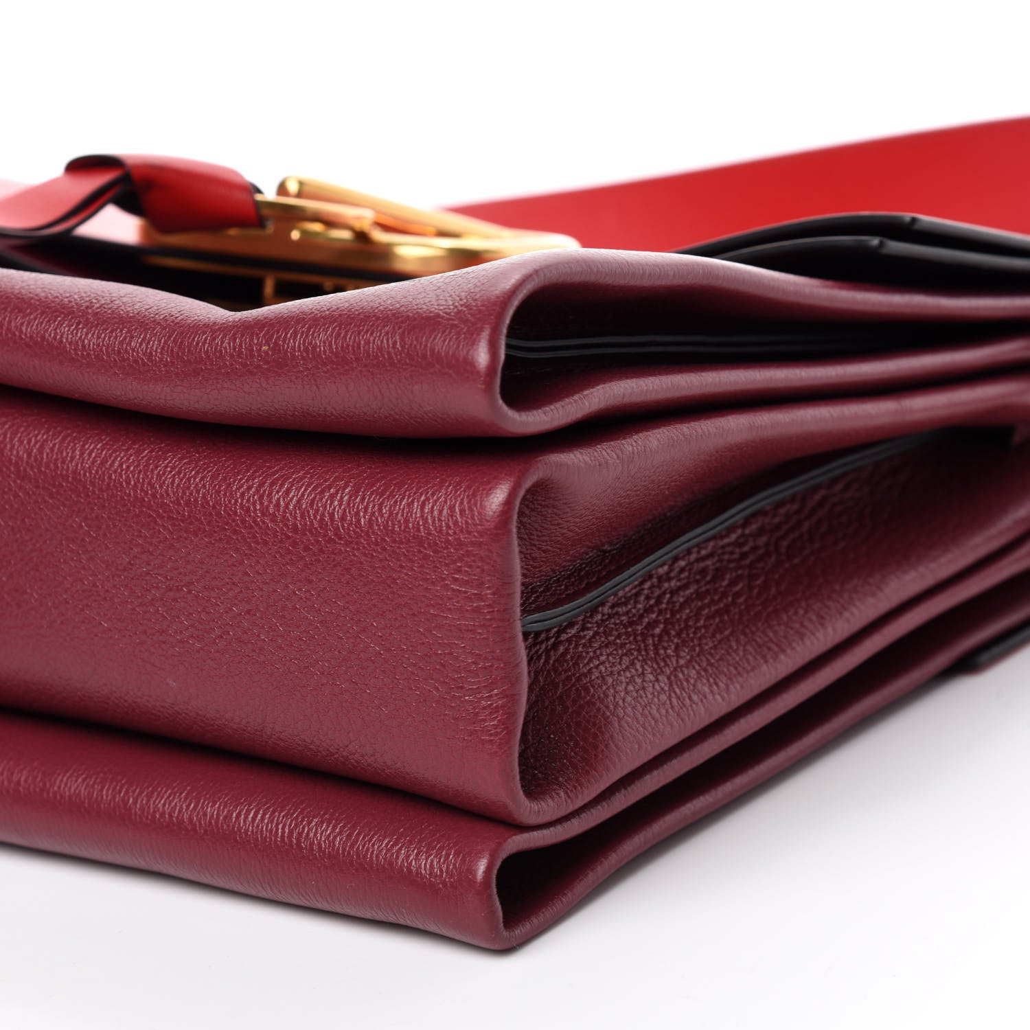 Valentino Garavani Smooth Calfskin Medium Vring Shoulder Bag Rouge Pur Cerise 8 of 10