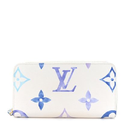 Louis Vuitton Monogram Giant By The Pool Zippy Wallet Resort Blue 1 of 10