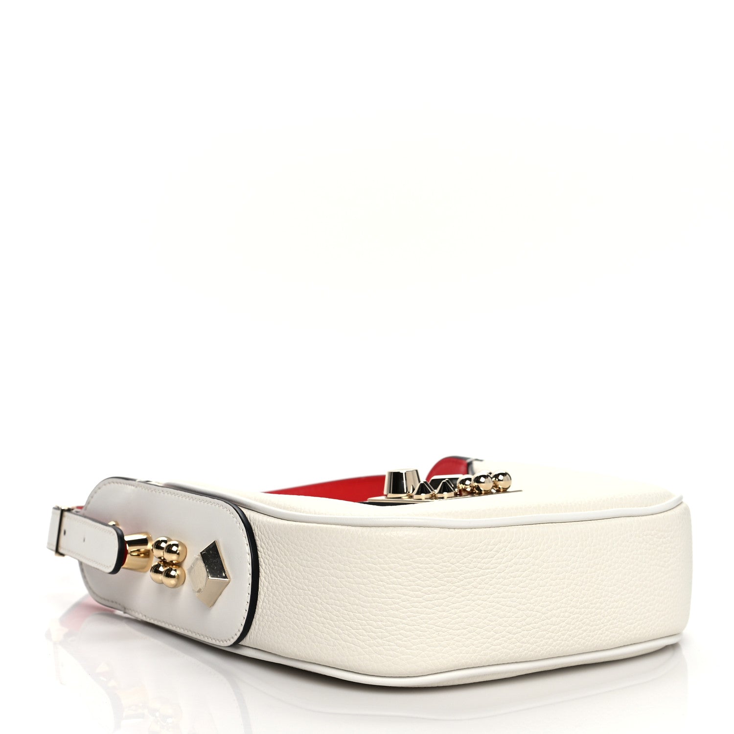 Christian Louboutin Calfskin Mini Carasky Shoulder Bag White 3 of 8
