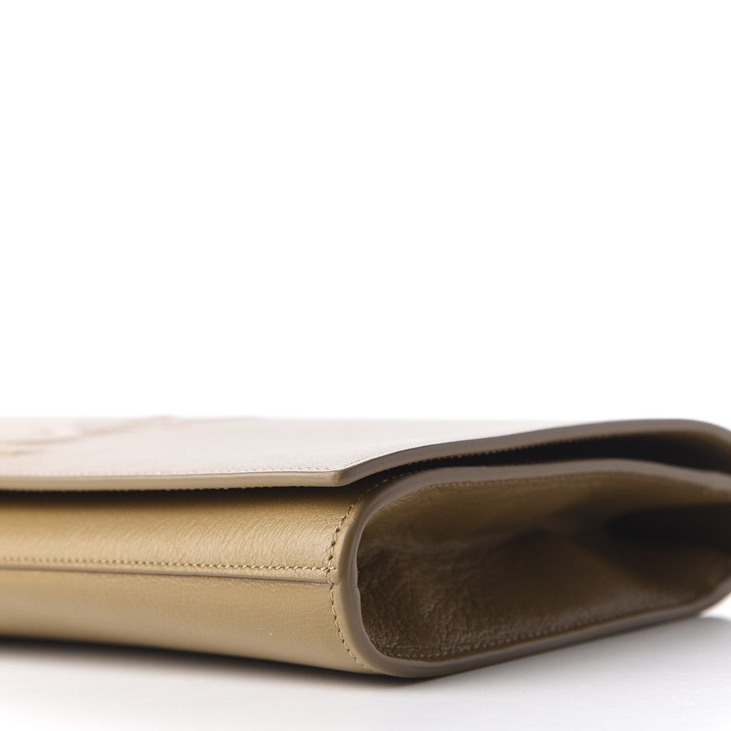 Calfskin Monogram Large Belle De Jour Clutch Beige