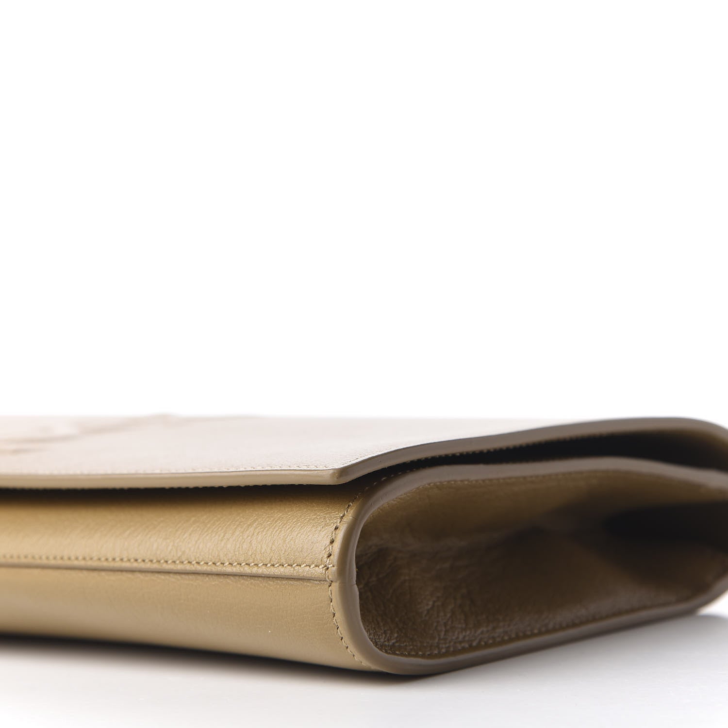 Saint Laurent Calfskin Monogram Large Belle De Jour Clutch Beige 7 of 9