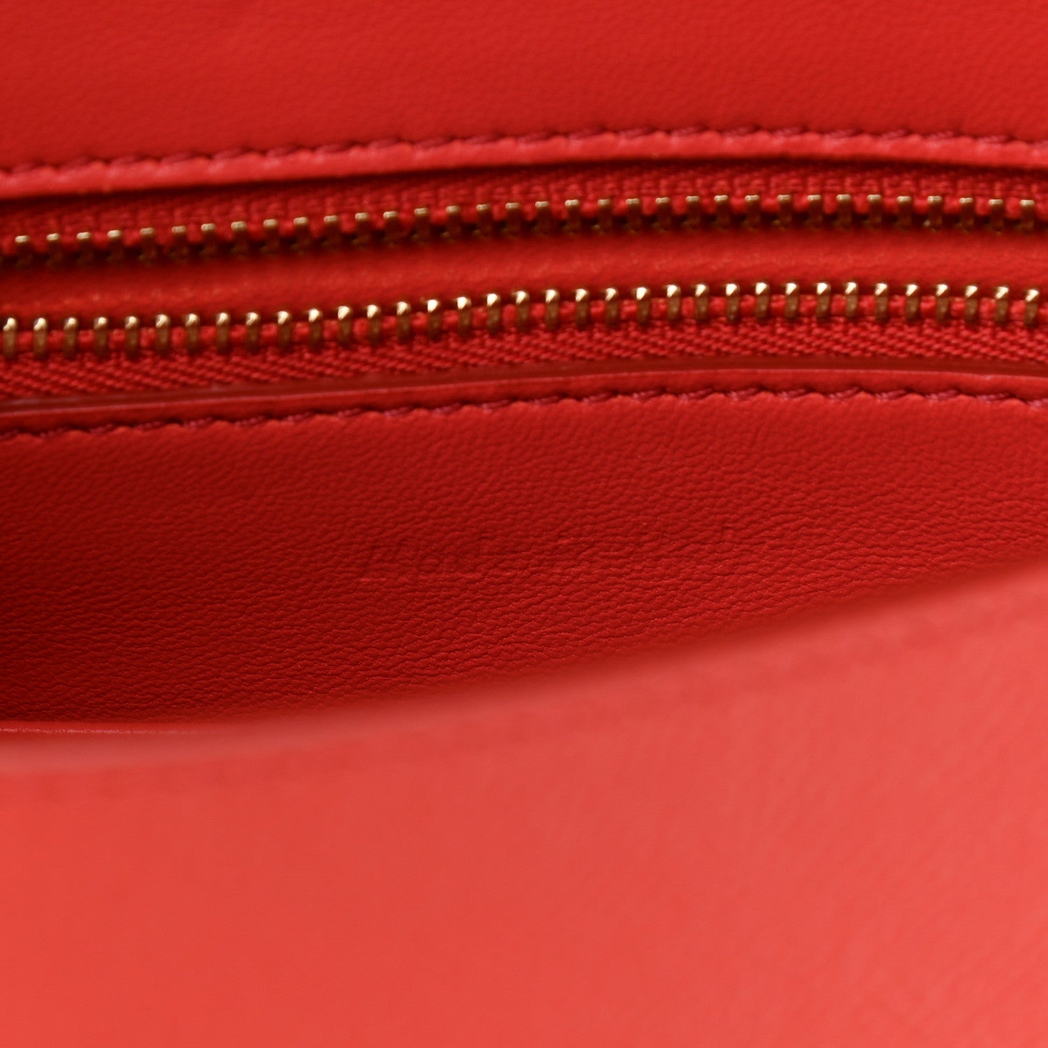 Celine Grained Calfskin Small Trotteur Coquelicot 9 of 10