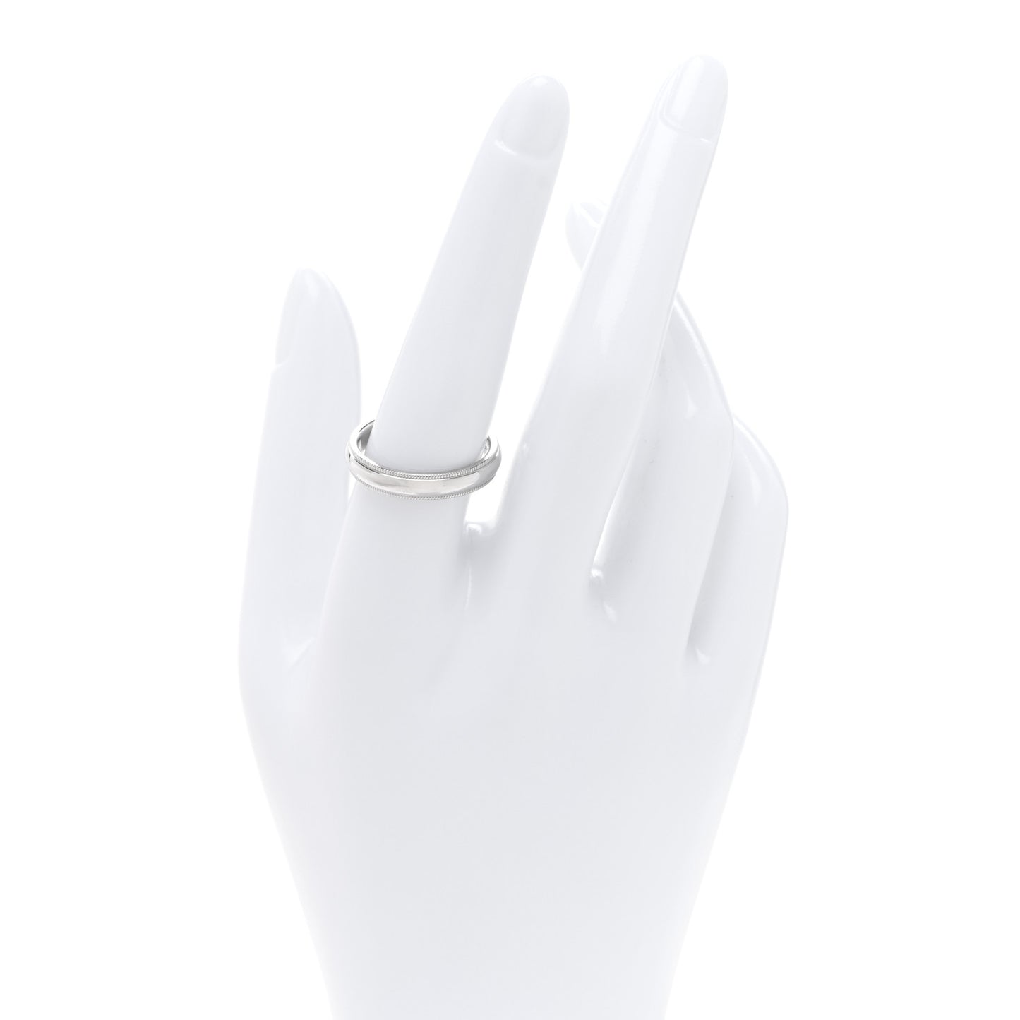 Platinum Milgrain Wedding Band Ring 58 8.5