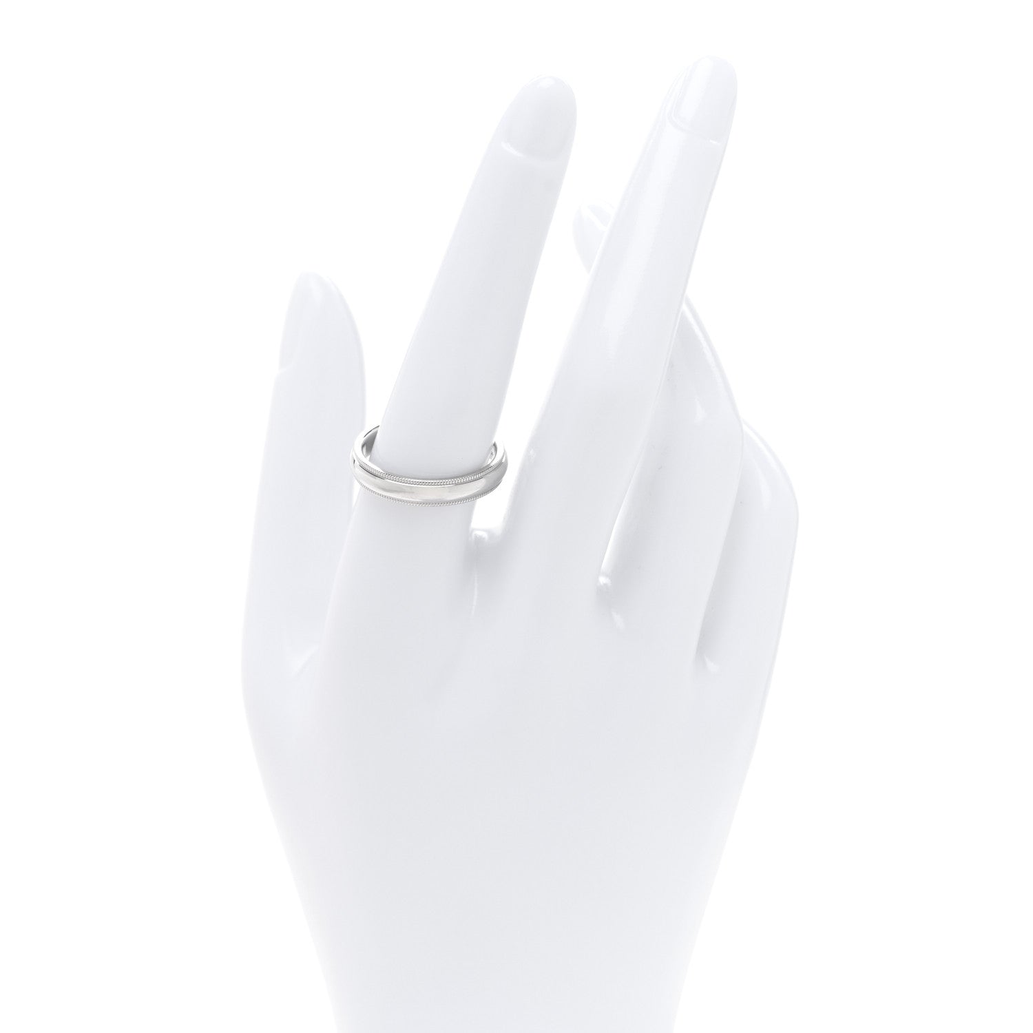 Harry Winston Platinum Milgrain Wedding Band Ring 58 8.5 2 of 4