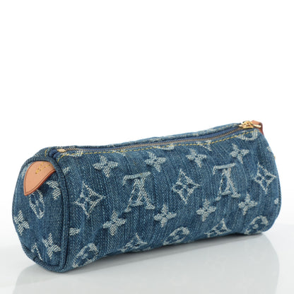 Louis Vuitton Denim Speedy GM Pochette Case 3 of 7
