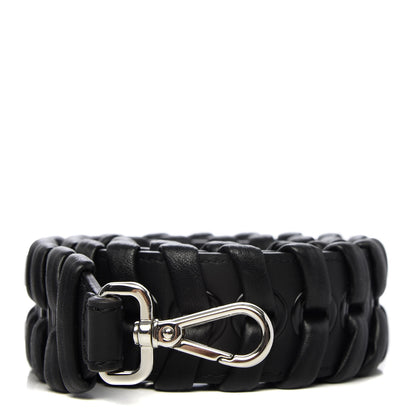 Fendi Vitello Dolce Shiny Nappa Lace Up Strap You Black 1 of 3