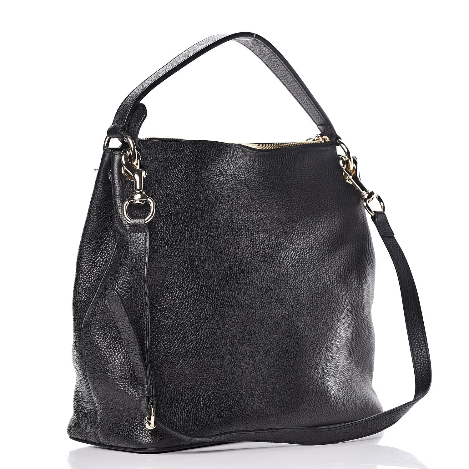 Gucci Pebbled Calfskin Large Soho Hobo Black 3 of 13