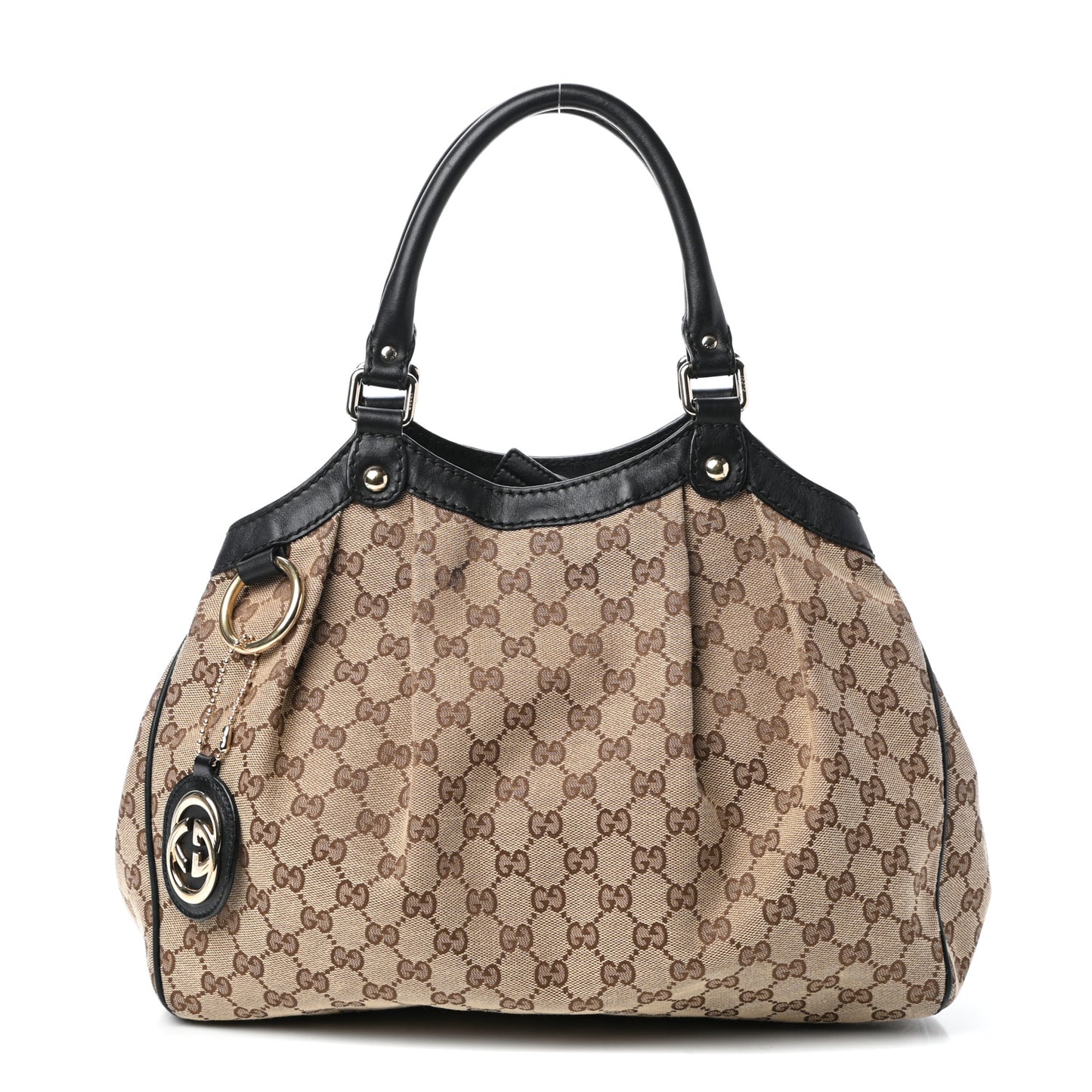 Monogram Medium Sukey Tote Beige Ebony Black