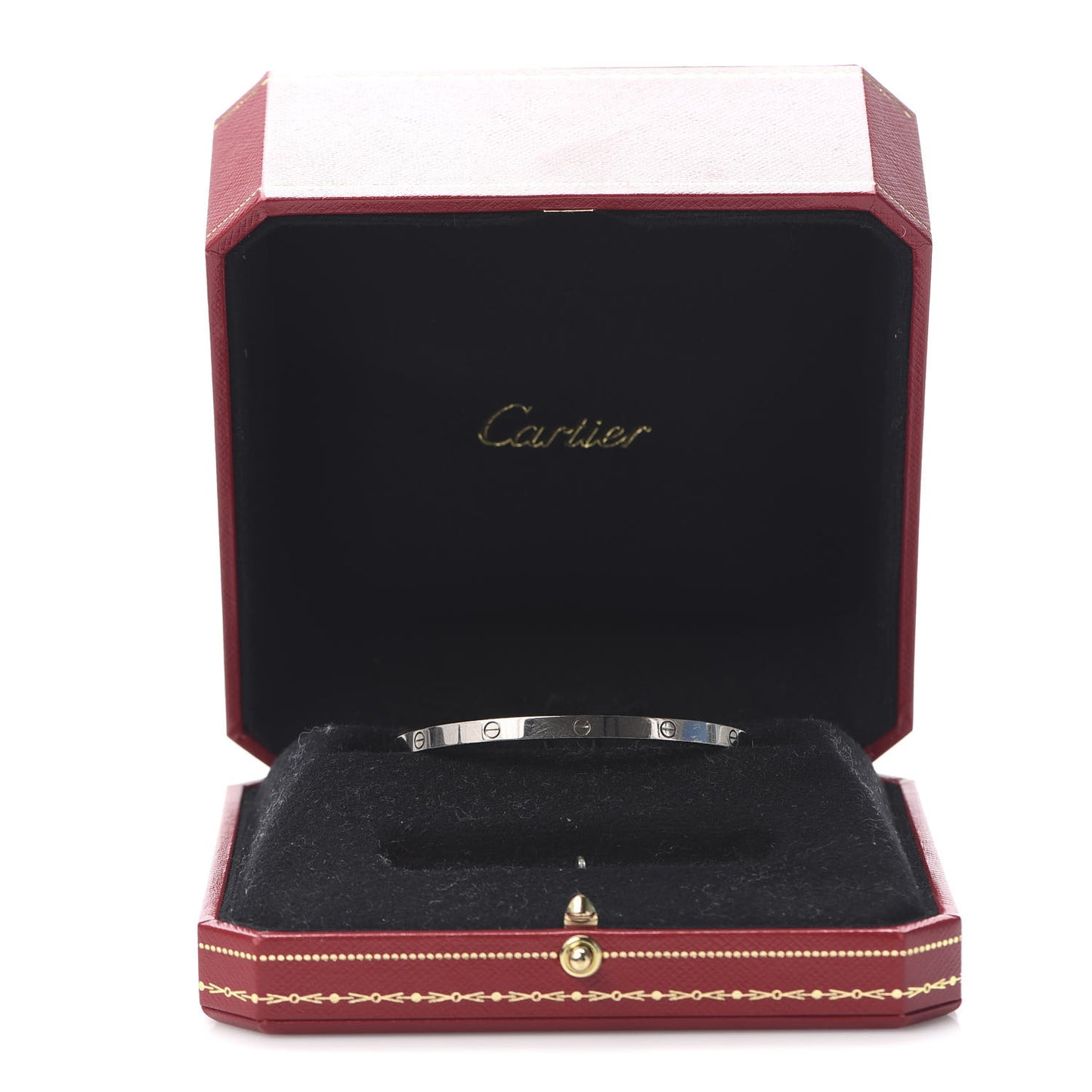 18K White Gold Small LOVE Bracelet 17
