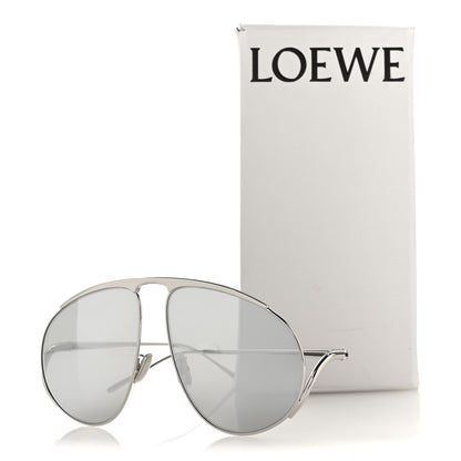 Loewe Metal Hillock Aviator Oversized Sunglasses LW40180U Silver 8 of 8