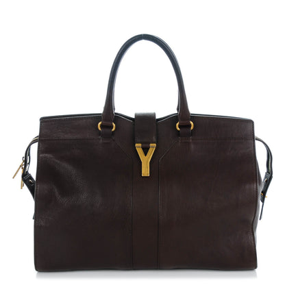 Saint Laurent Sheepskin Large Cabas ChYc Dark Brown 1 of 8