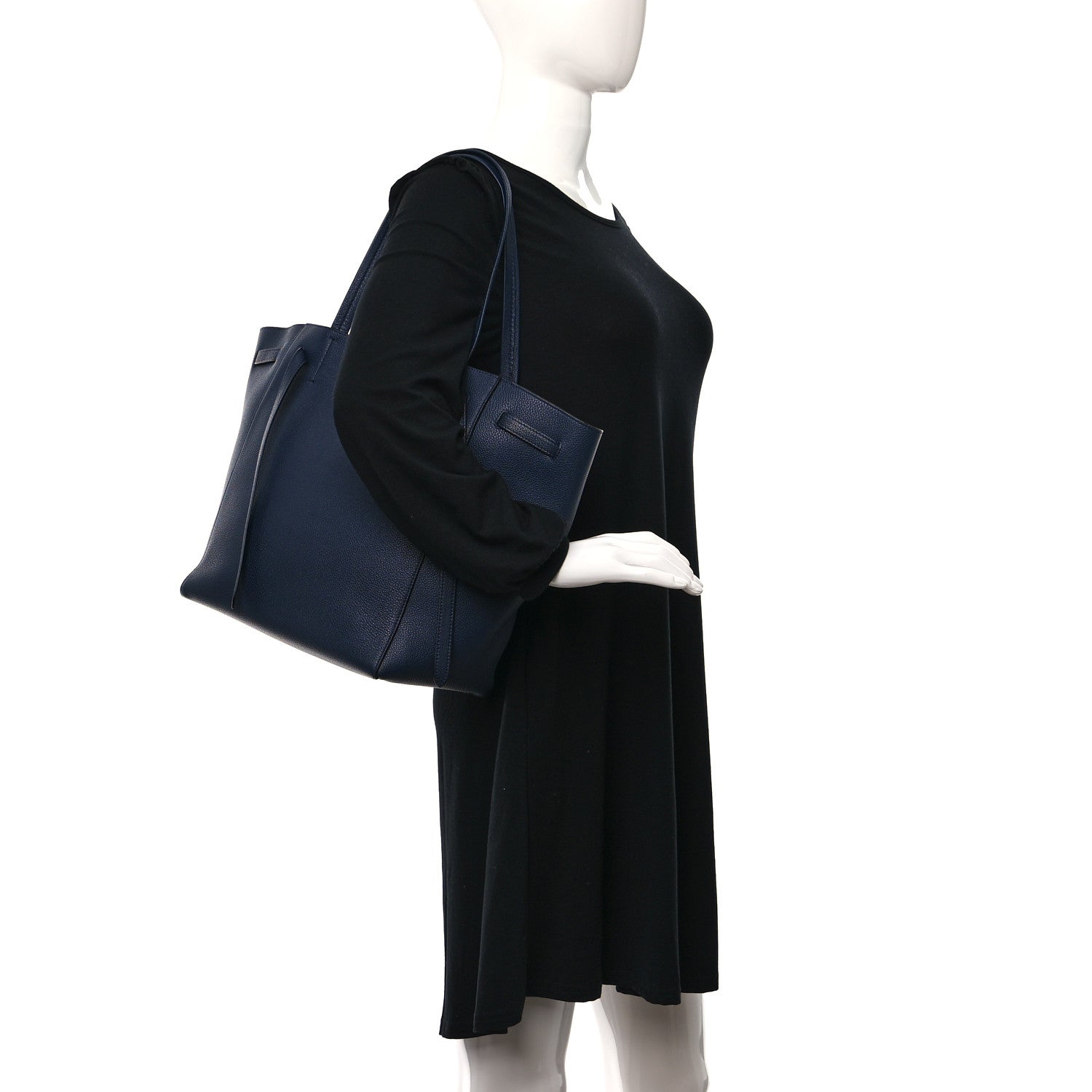 Celine Soft Grained Calfskin Small Belt Cabas Phantom Dark Blue 2 of 11