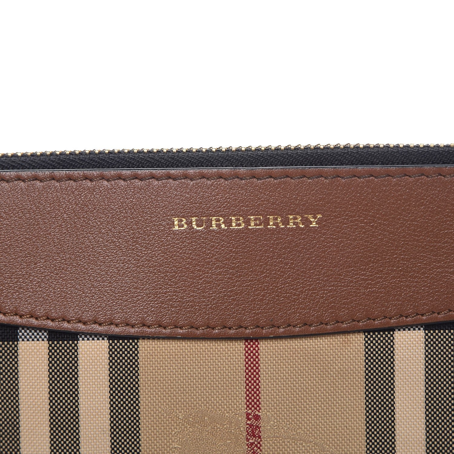 Burberry Horseferry Check Peyton Crossbody Clutch Bag Brown 9 of 12