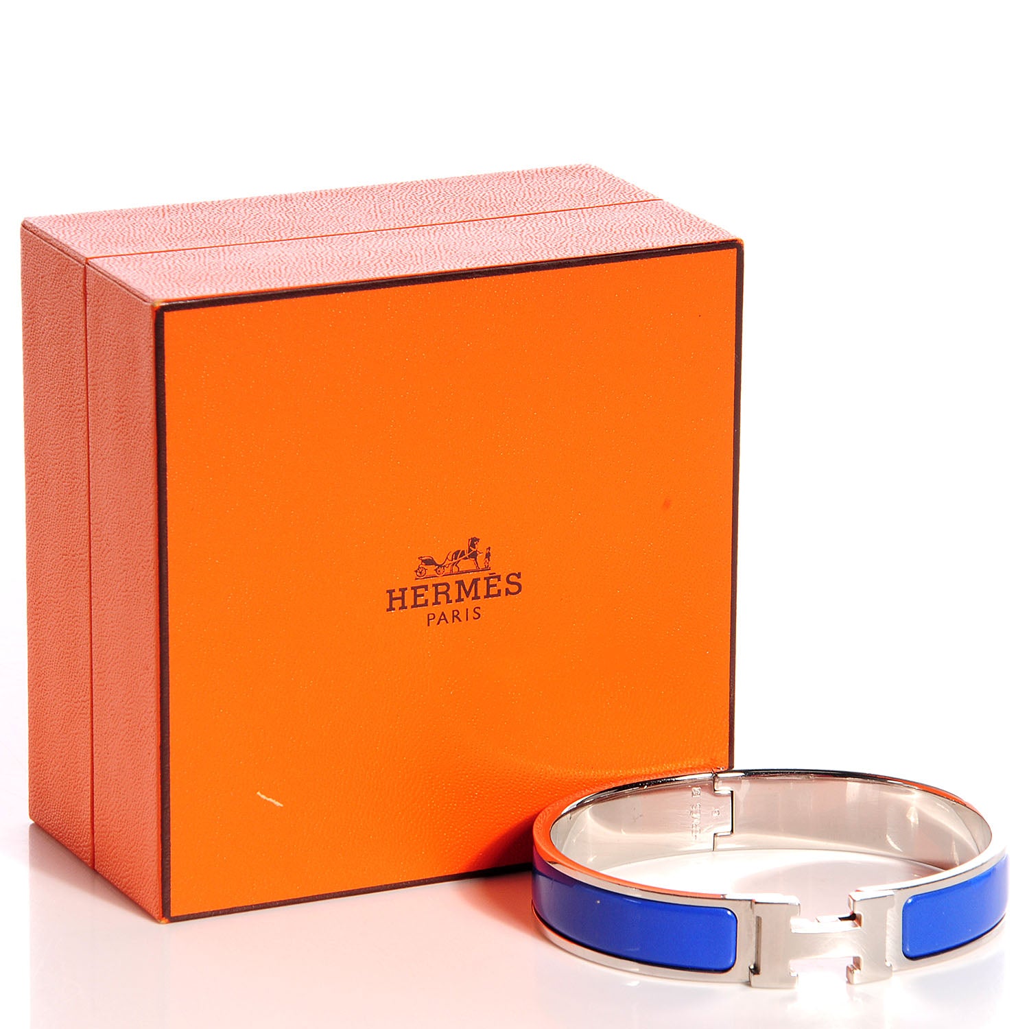 Hermes Narrow Enamel Clic Clac H Bracelet PM Royal Bleu 5 of 5