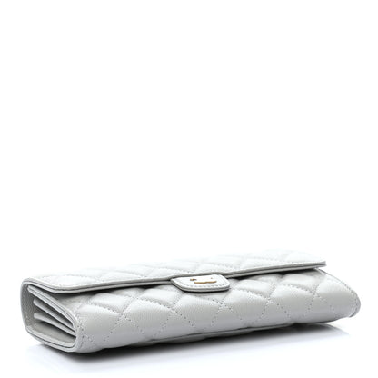 Chanel Caviar Quilted Large Flap Wallet Grey 4 of 9