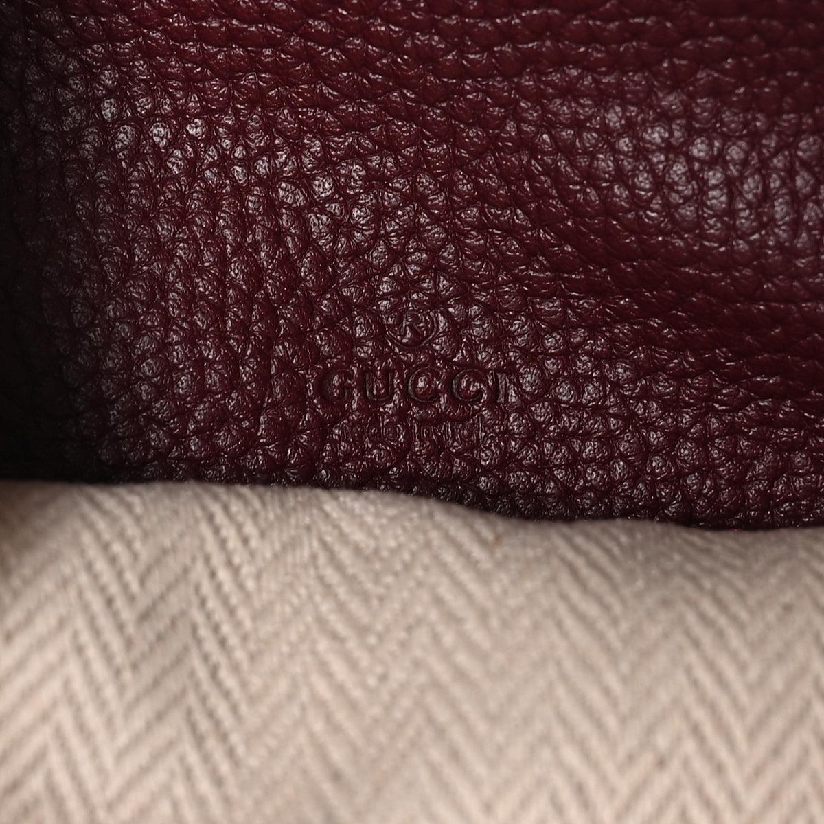 Gucci Pebbled Calfskin Mini B Shoudler Bag Burgundy 7 of 10