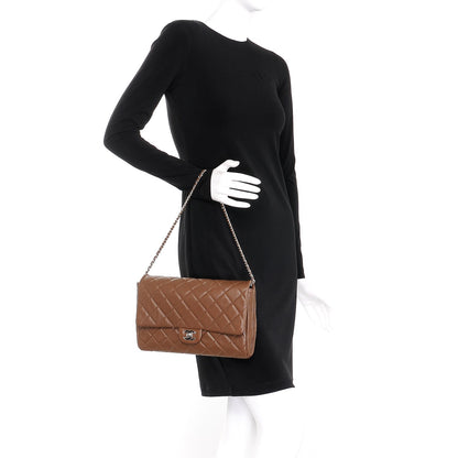 Chanel Caviar Quilted Clutch With Chain Flap Brown 2 of 7