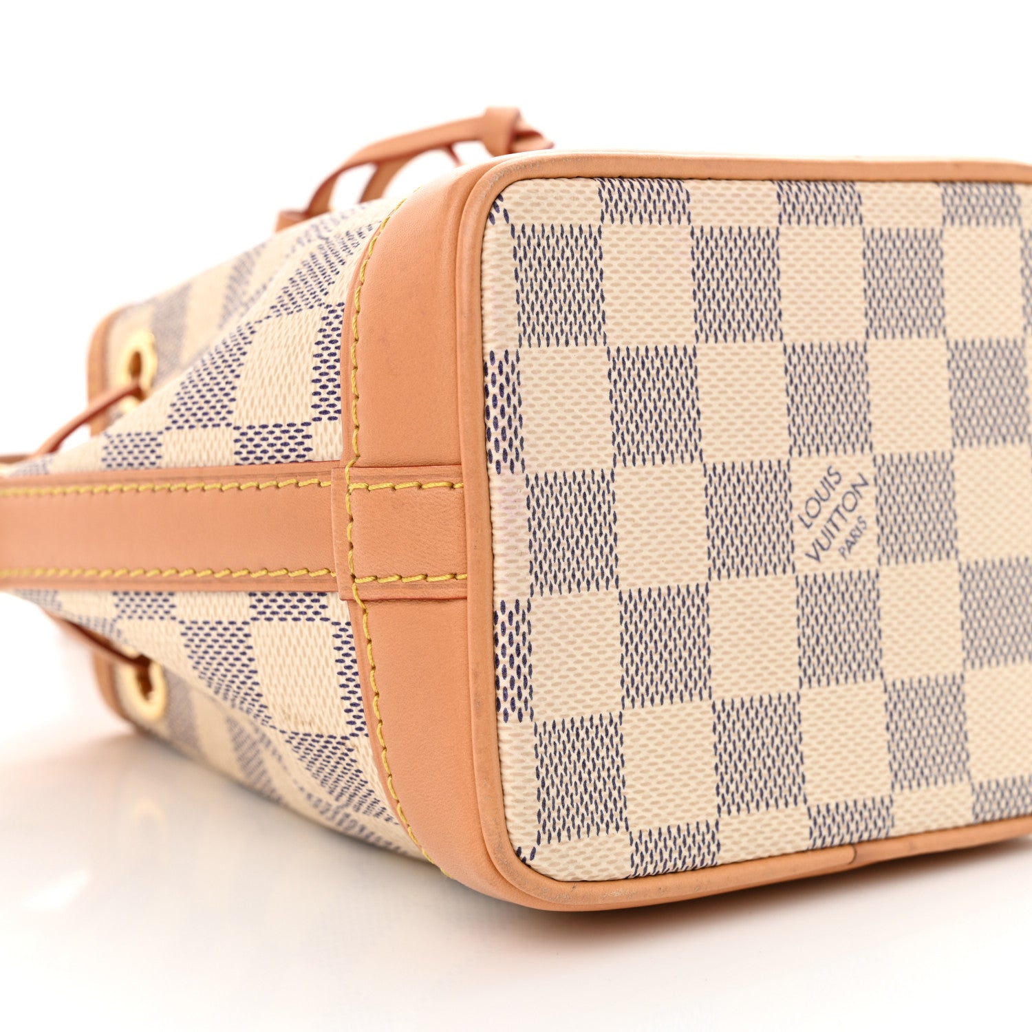 Louis Vuitton Damier Azur Vivienne Sac Nano Noe Dragon Fruit Pink 8 of 14