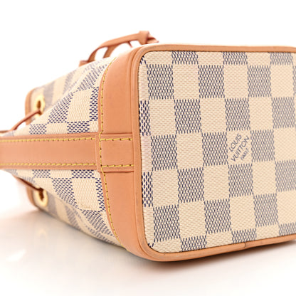 Louis Vuitton Damier Azur Vivienne Sac Nano Noe Dragon Fruit Pink 8 of 14