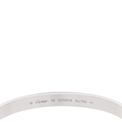 Cartier 18K White Gold LOVE Bracelet 18 3 of 6