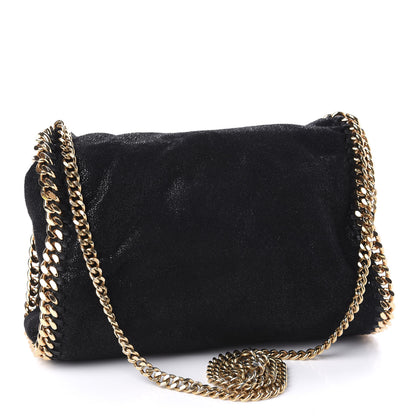 Stella McCartney Shaggy Deer Mini Falabella Fold Over Tote Black 4 of 11