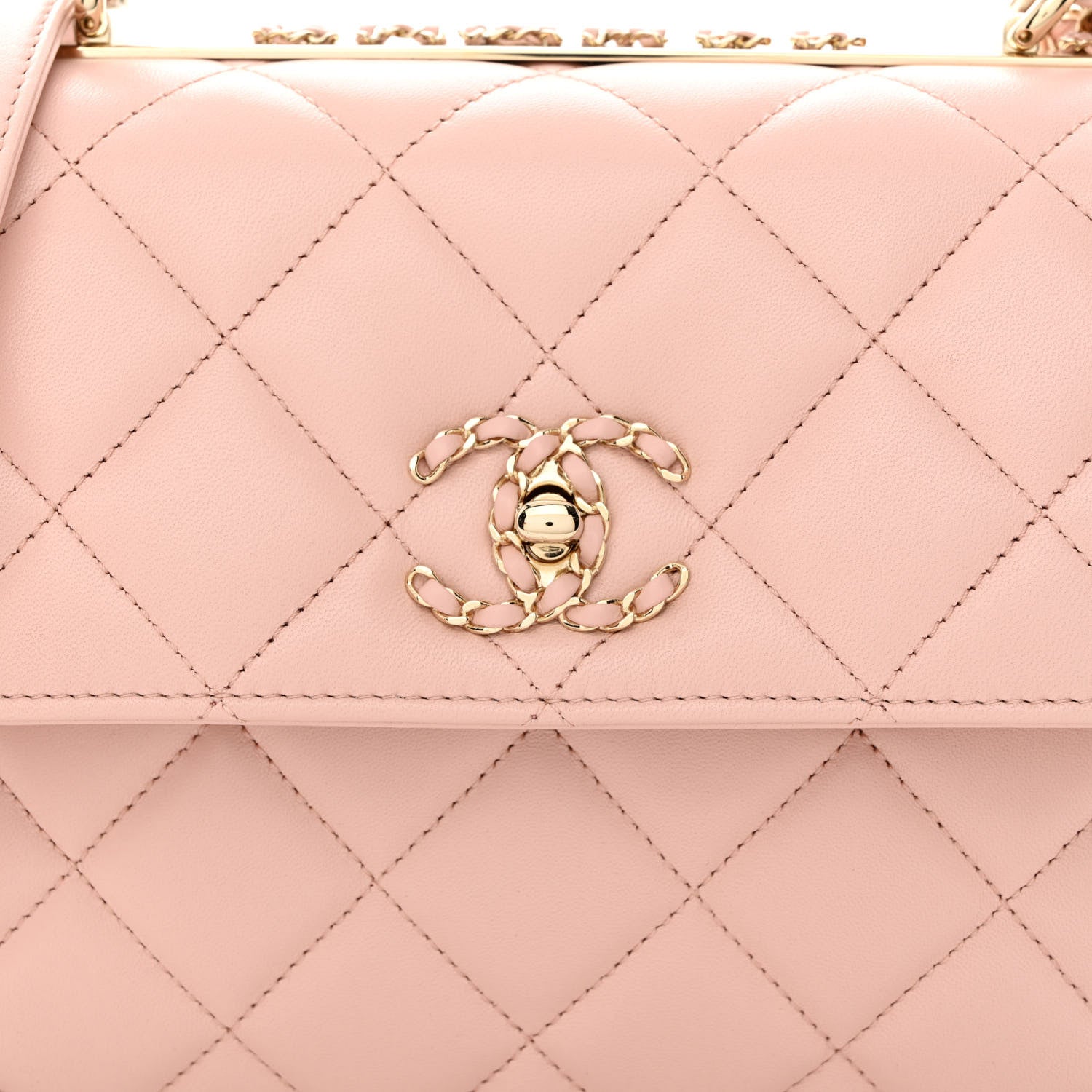 Chanel Lambskin Quilted Small Trendy Chain CC Flap Dual Handle Bag Light Pink 8 of 15