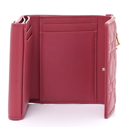 Christian Dior Lambskin Cannage Lady Dior Lotus Wallet 5 of 14