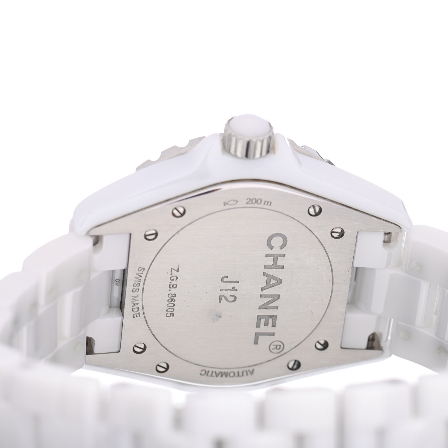 Chanel Stainless Steel Ceramic 38mm J12 Automatic Watch White 4 of 5