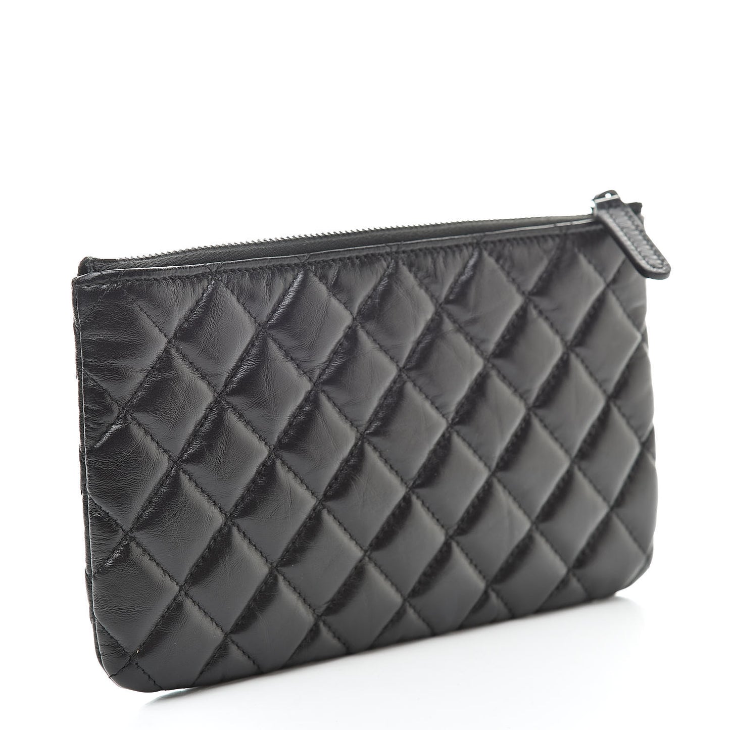 Aged Calfskin Quilted Medium Reissue Cosmetic Case So Black
