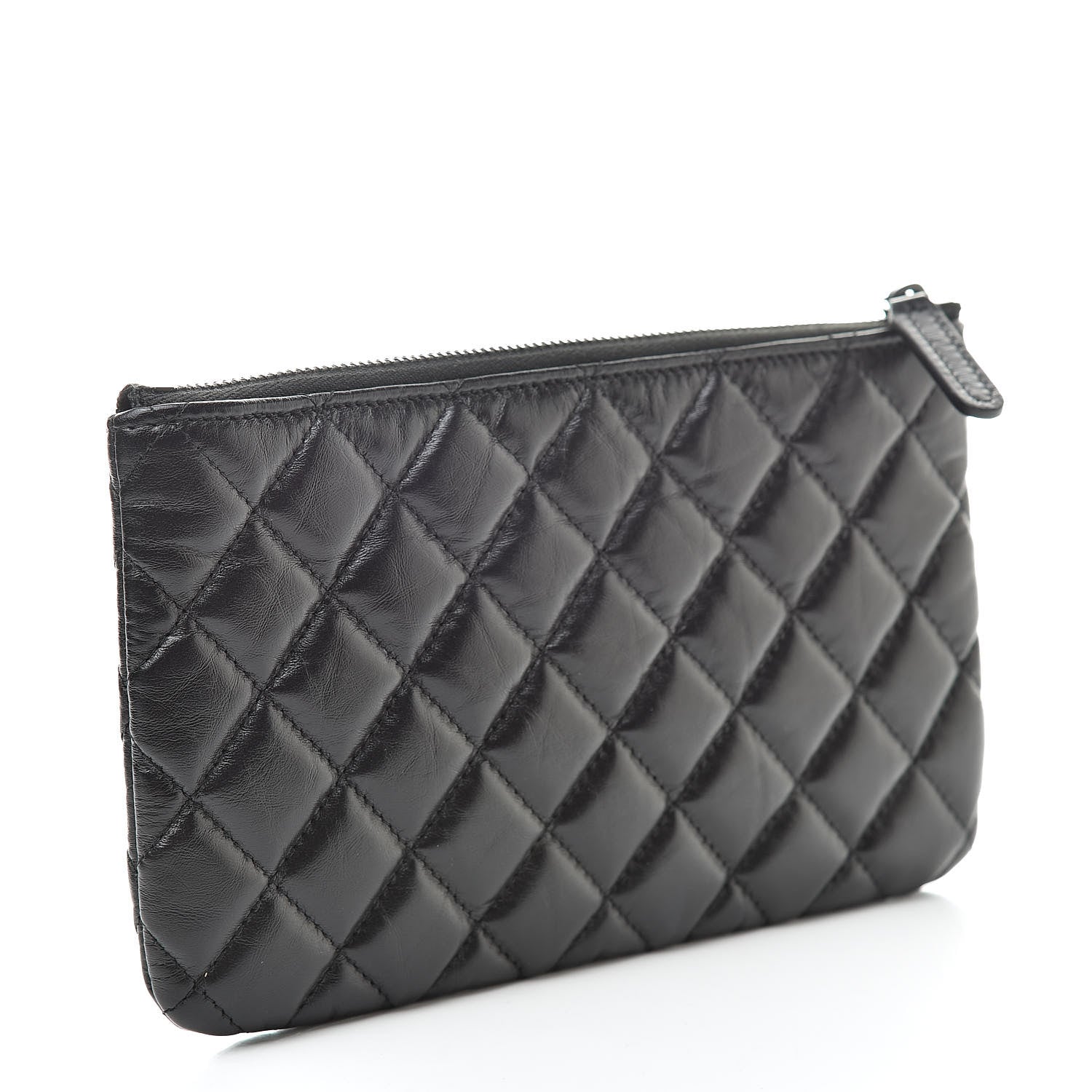 Chanel Aged Calfskin Quilted Medium Reissue Cosmetic Case So Black 3 of 7