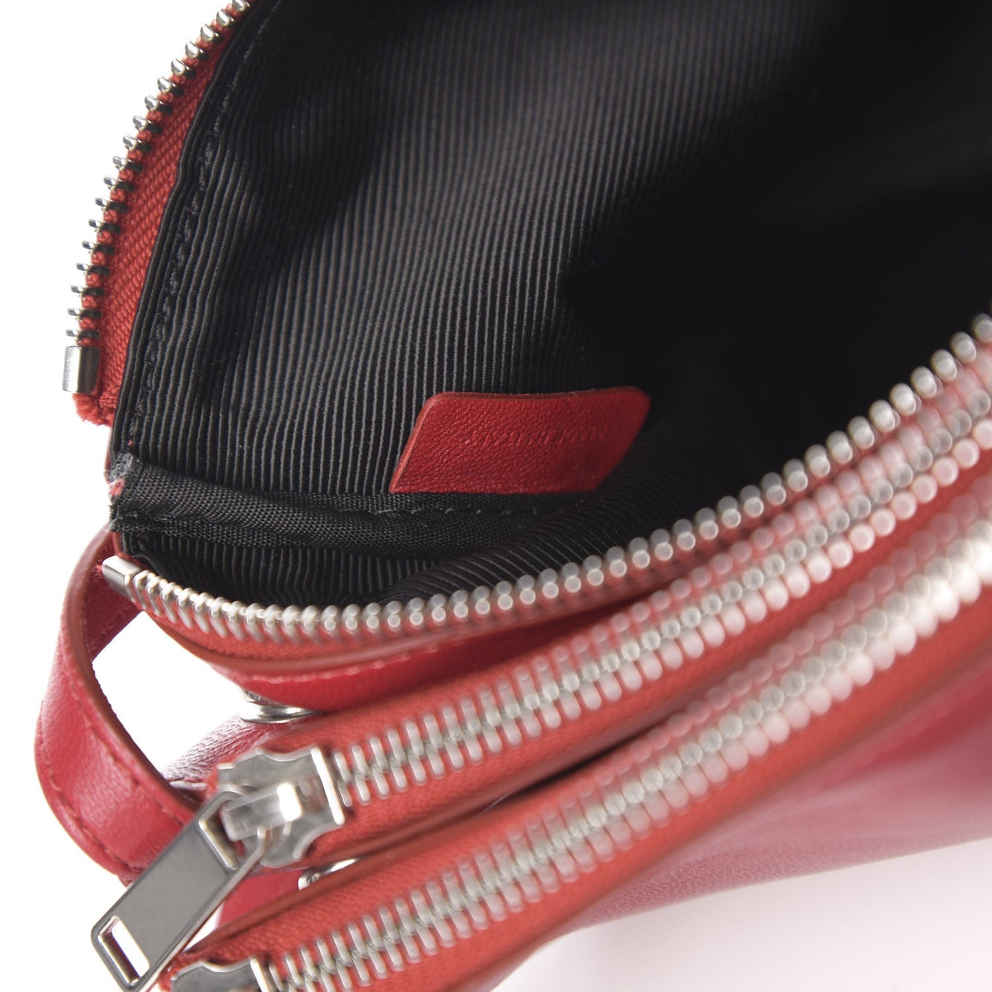 Lambskin Small Trio Crossbody Bag Red