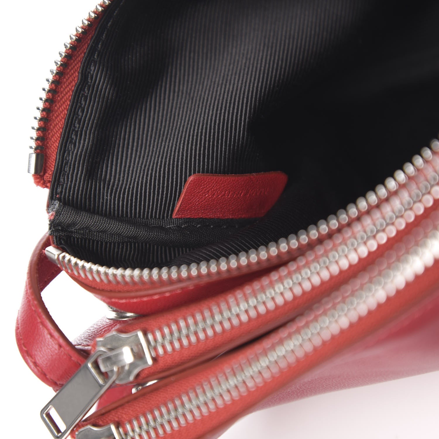 Celine Lambskin Small Trio Crossbody Bag Red 7 of 13